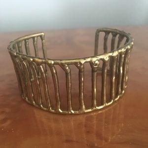 Vintage Gold Egyptian Style Cage Cuff